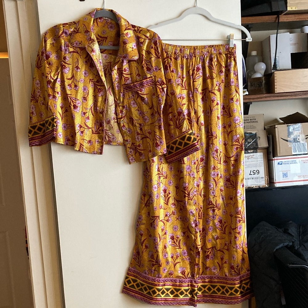 Free people pajama party 2 pc set